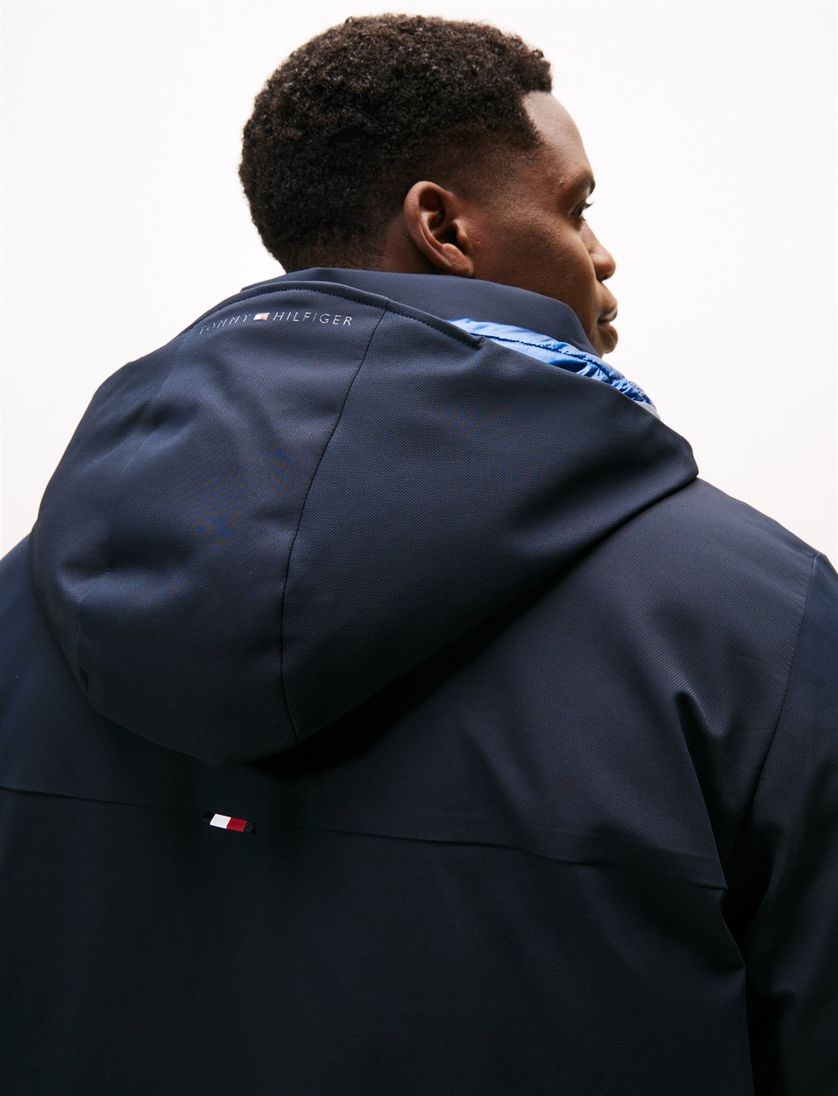 Tommy Hilfiger big & tall winterjas donkerblauw