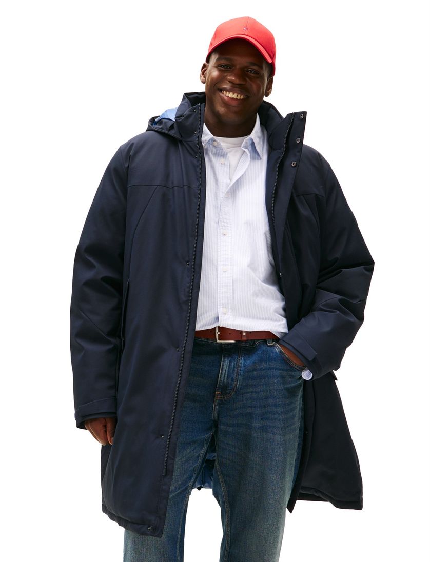 Tommy Hilfiger big & tall winterjas donkerblauw