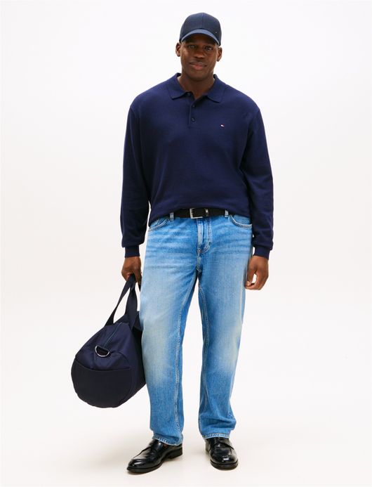 polo lange mouw donkerblauw Tommy Hilfiger Big & Tall