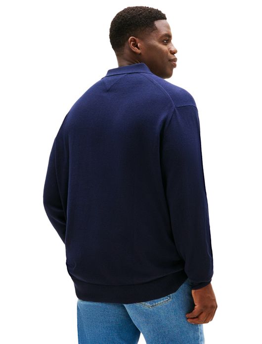 polo lange mouw donkerblauw Tommy Hilfiger Big & Tall