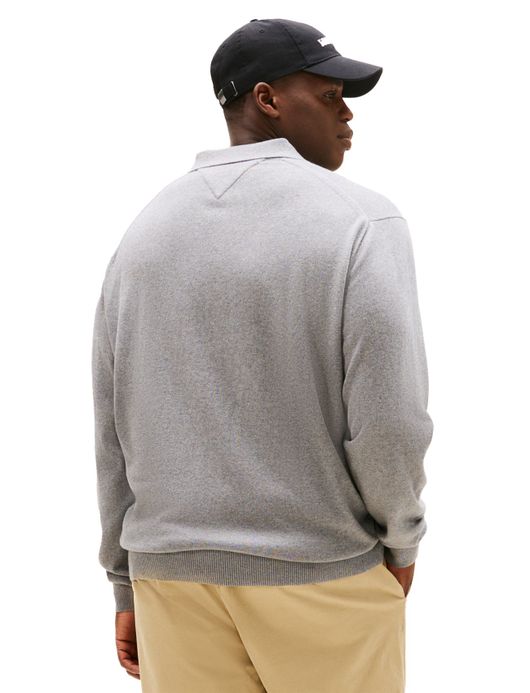 polo lange mouw grijs Tommy Hilfiger Big & Tall