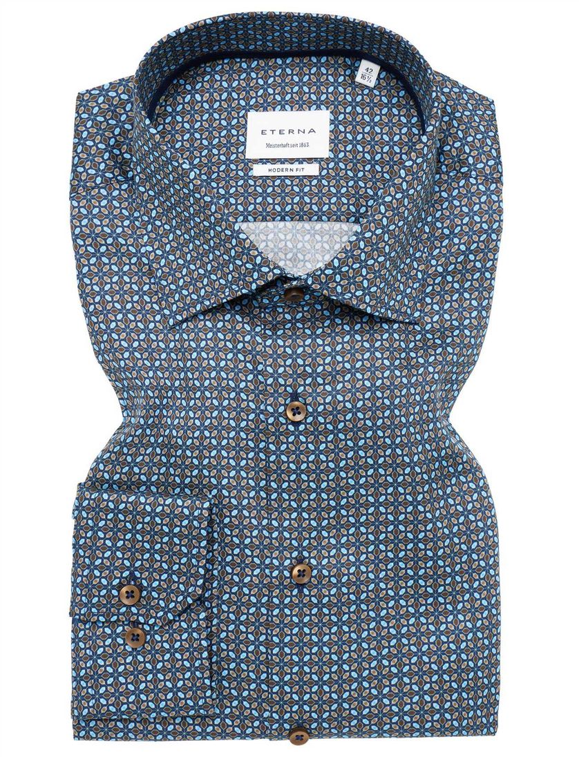 business overhemd Eterna Modern Fit blauw