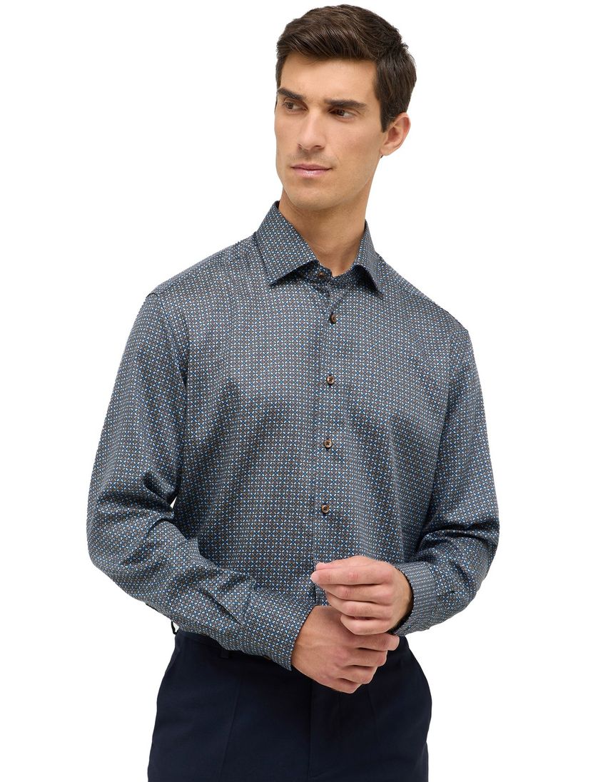 business overhemd Eterna Modern Fit blauw