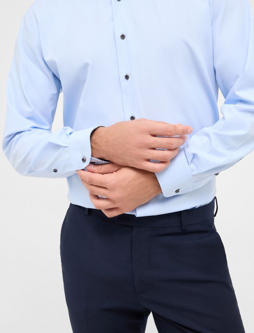 business stretch overhemd Eterna lichtblauw