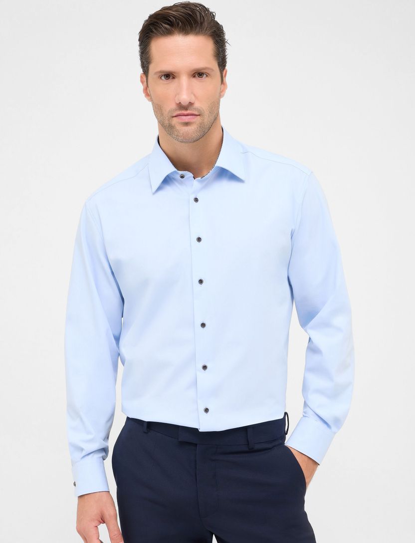 business stretch overhemd Eterna lichtblauw