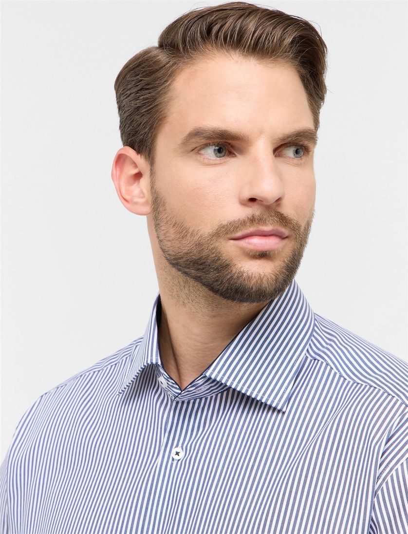 overhemd mouwlengte 7 Eterna Comfort Fit blauw