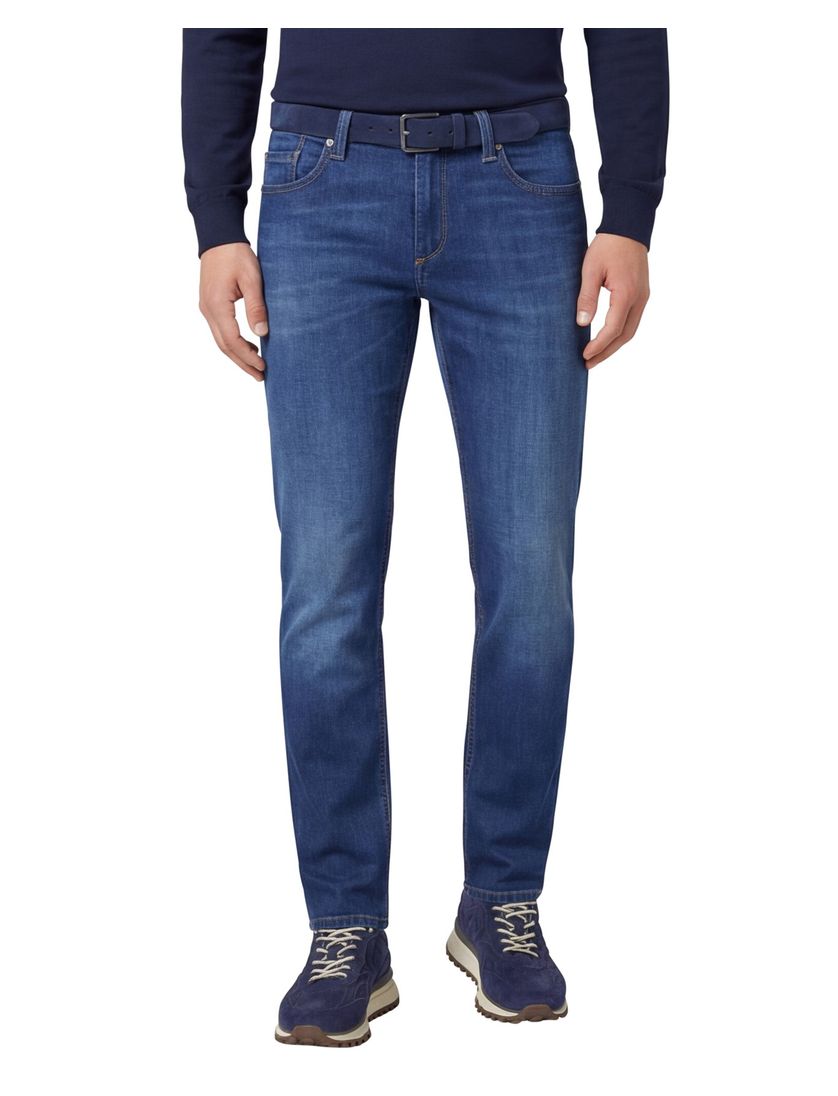 Alberto broek effen 5-pocket katoen