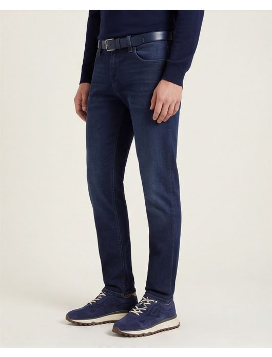 Alberto regular fit premium pipe donkerblauw