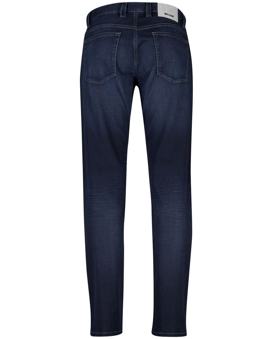 Alberto slim fit broek 5-pocket blauw