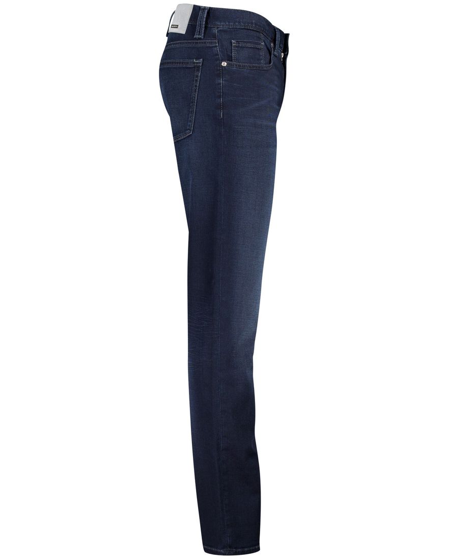 Alberto slim fit broek 5-pocket blauw