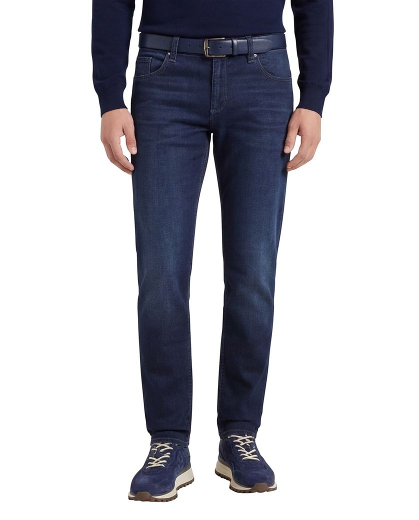 Alberto 5-pocket donkerblauw katoen