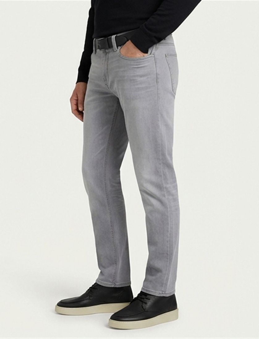 Alberto 5-pocket broek grijs slim fit