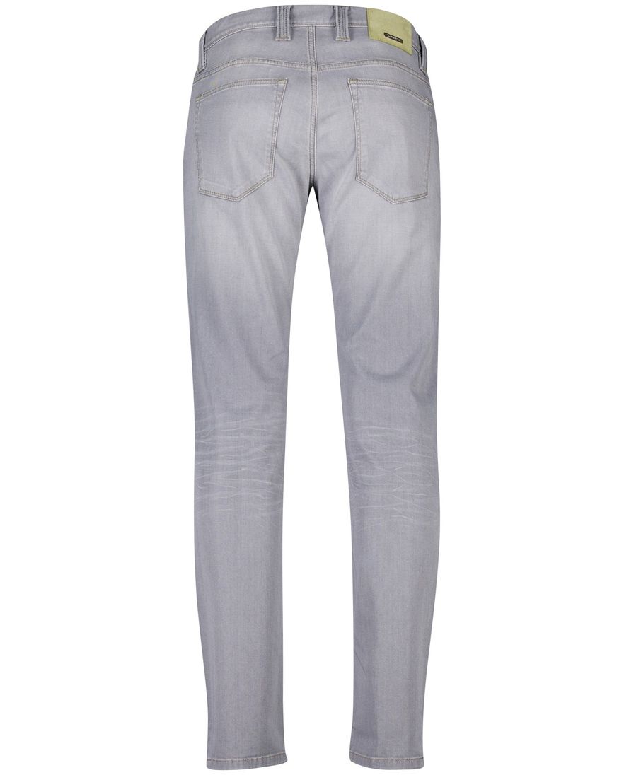 Alberto slim fit broek 5-pocket grijs