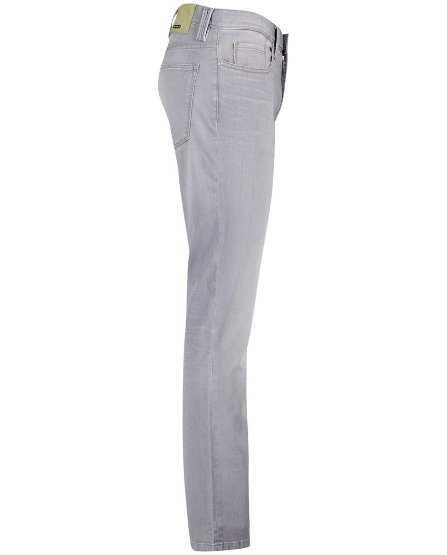 Alberto slim fit broek 5-pocket grijs