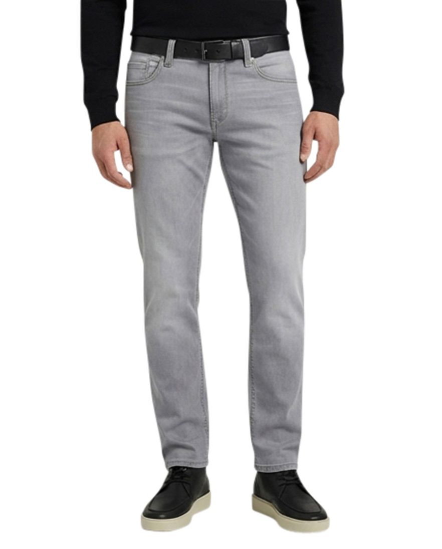 Alberto slim fit broek 5-pocket grijs