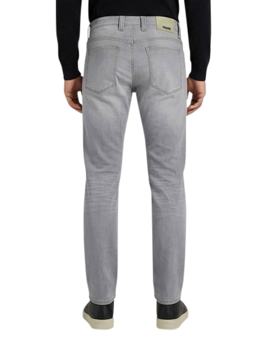 Alberto slim fit broek 5-pocket grijs