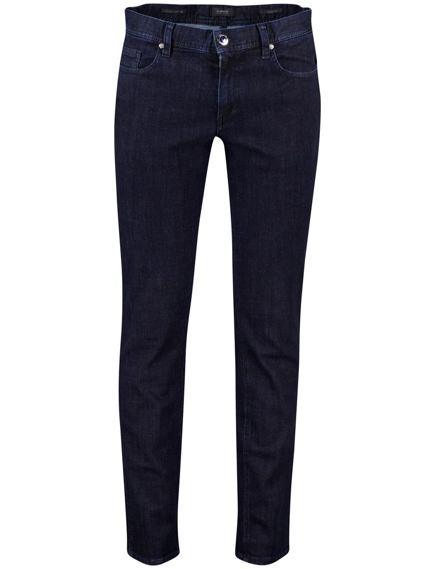Alberto 5-pocket jeans effen donkerblauw