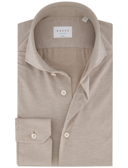 Xacus tailored fit overhemd beige