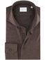 Xacus tailored fit overhemd bruin