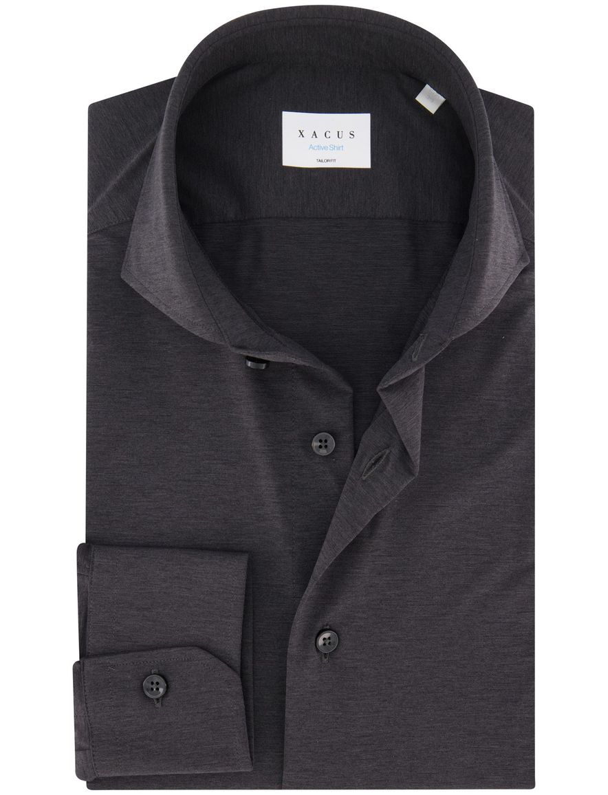 Xacus overhemd donkergrijs polyamide
