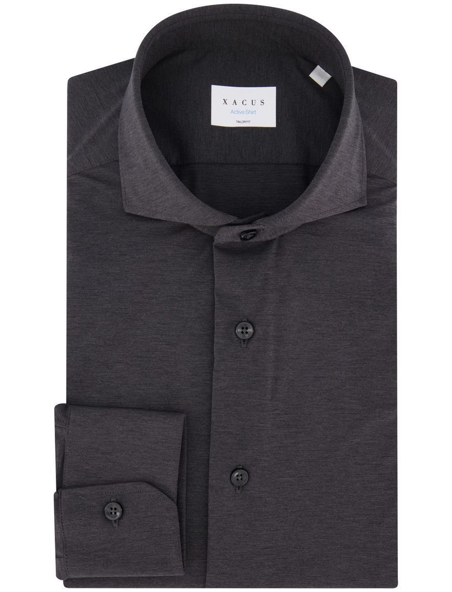 Xacus overhemd donkergrijs polyamide
