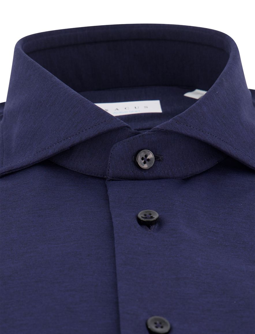Xacus tailored fit overhemd donkerblauw