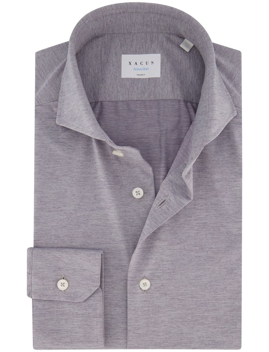 Xacus tailored fit overhemd grijs