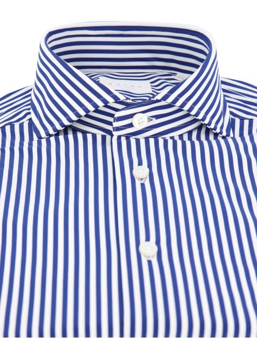Xacus overhemd blauw gestreept tailored fit