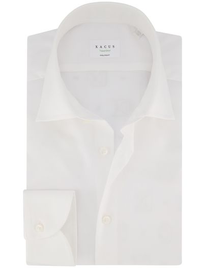 Xacus Xacus evolution fit overhemd wit katoen effen