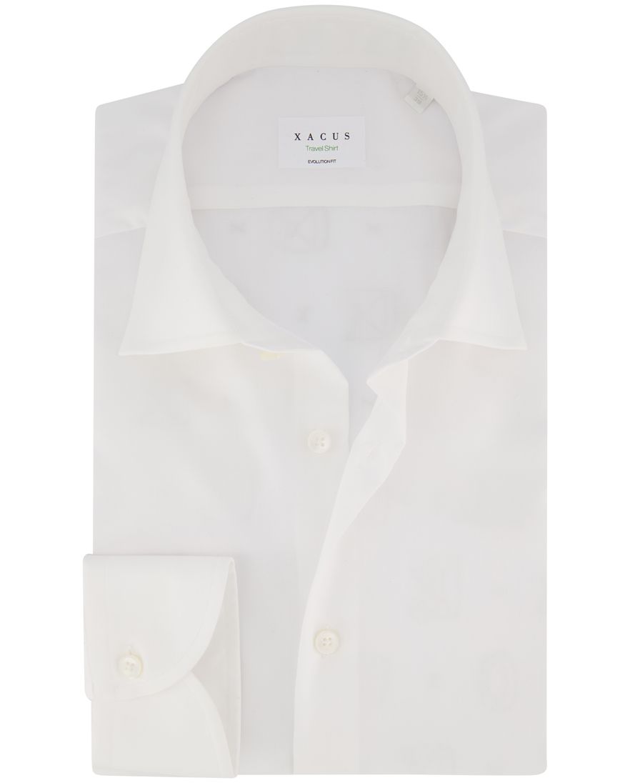Xacus evolution fit overhemd wit katoen