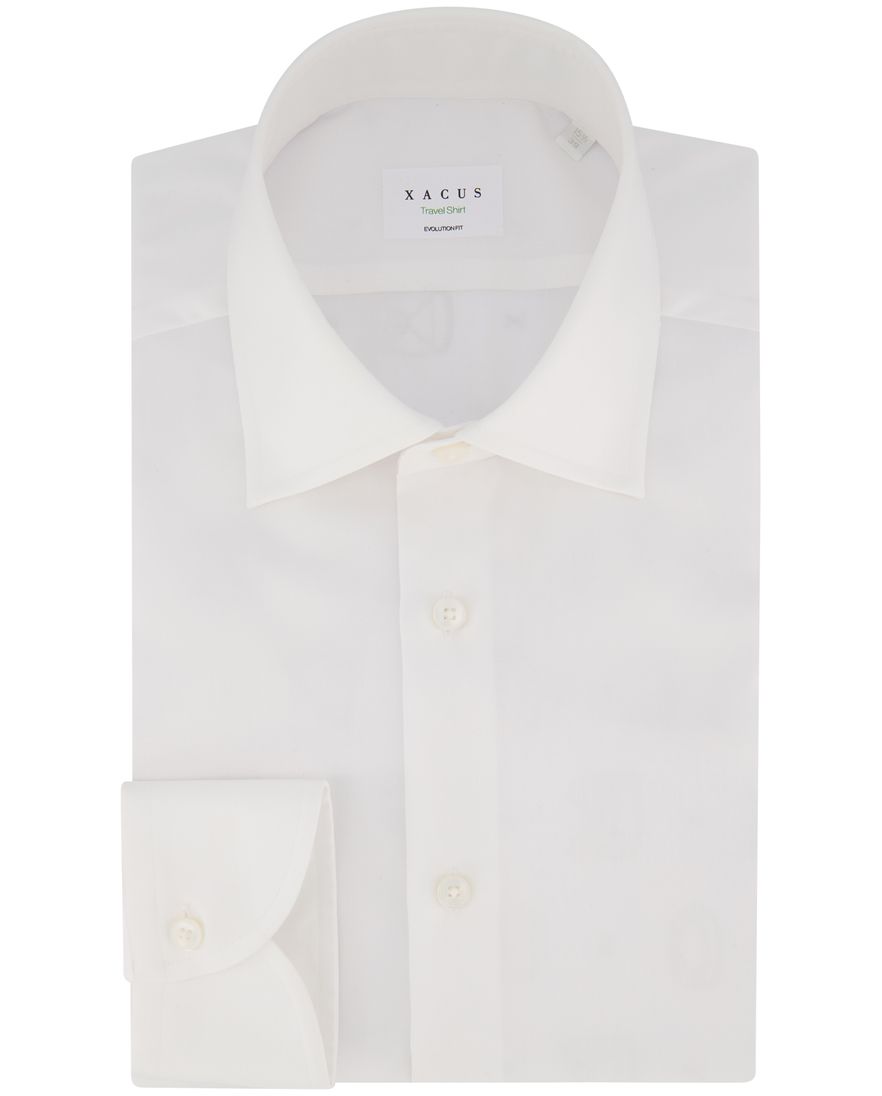 Xacus evolution fit overhemd wit katoen