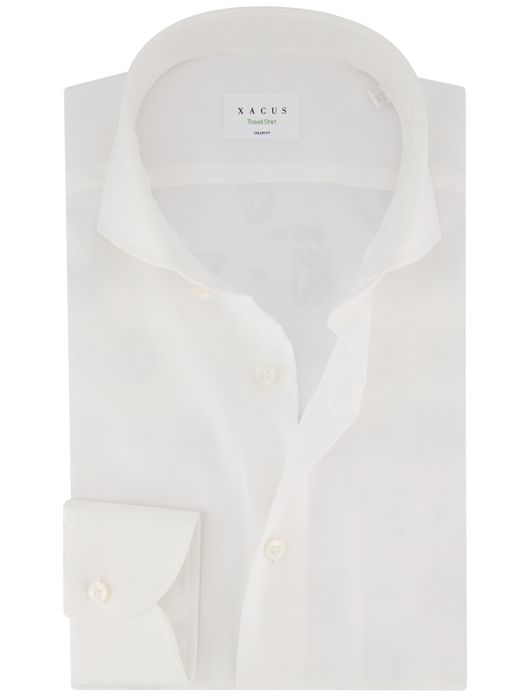 Xacus tailored fit overhemd wit katoen