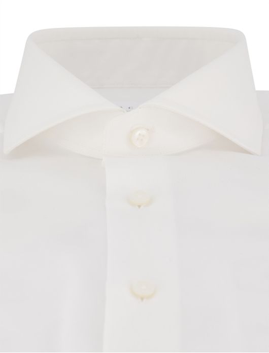 Xacus tailored fit overhemd wit katoen