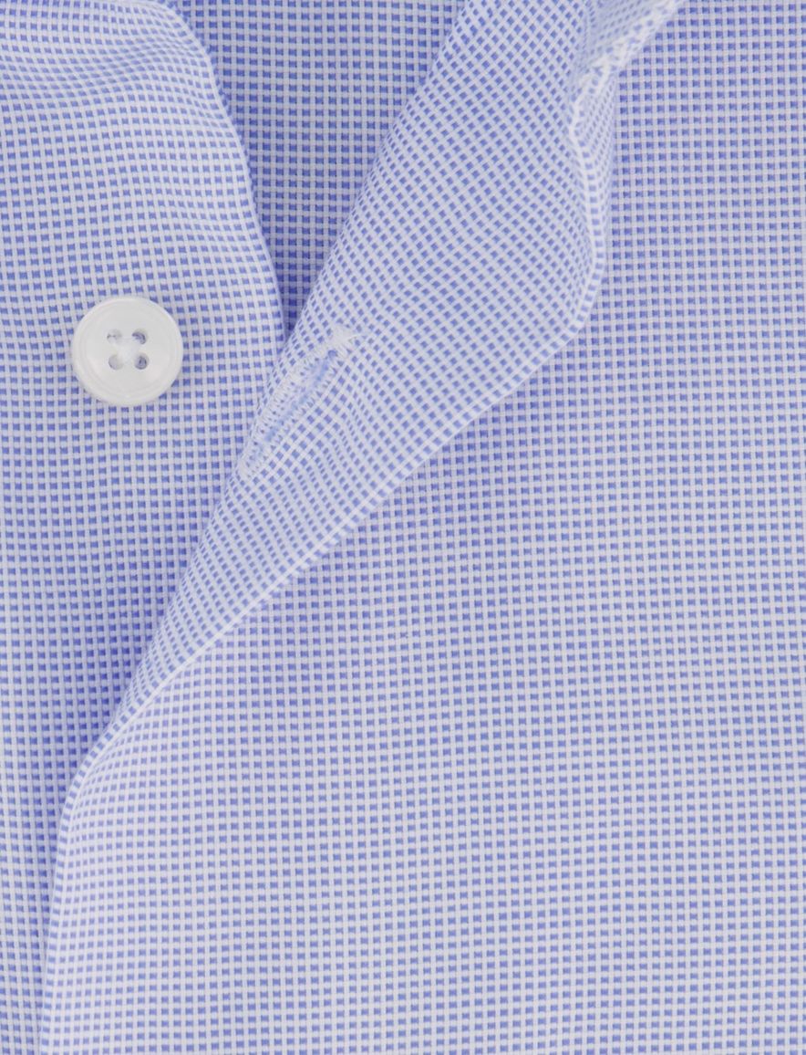 Xacus tailored fit overhemd lichtblauw katoen