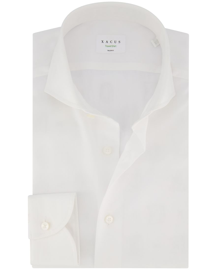 Xacus tailored fit overhemd wit katoen