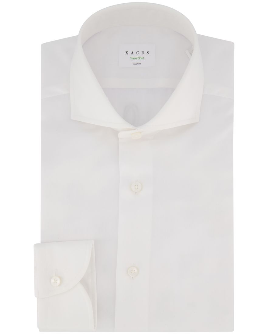 Xacus tailored fit overhemd wit katoen
