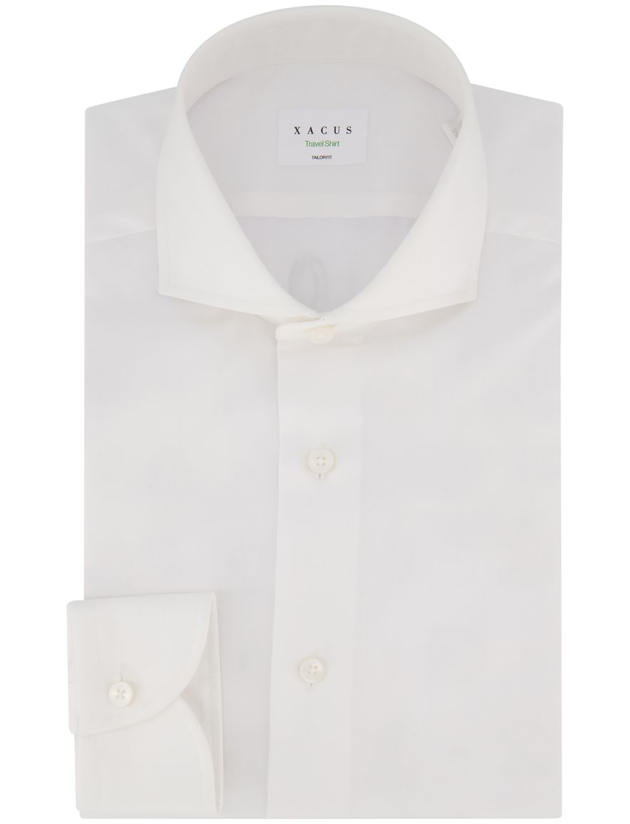 Xacus tailored fit overhemd wit katoen