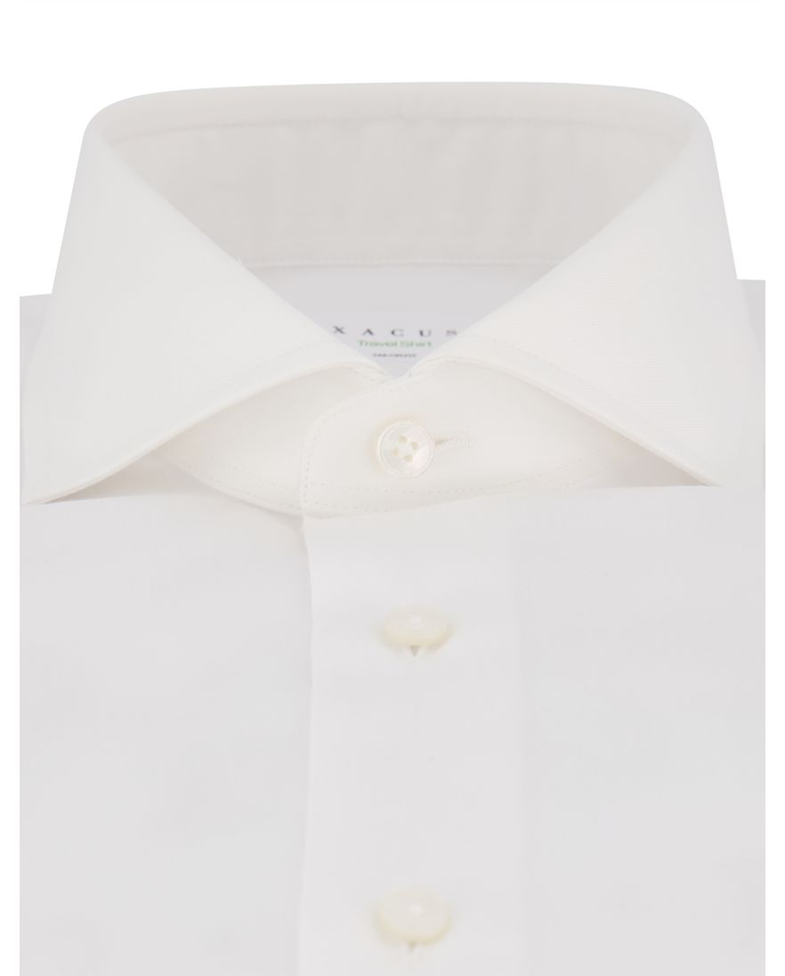 Xacus tailored fit overhemd wit katoen