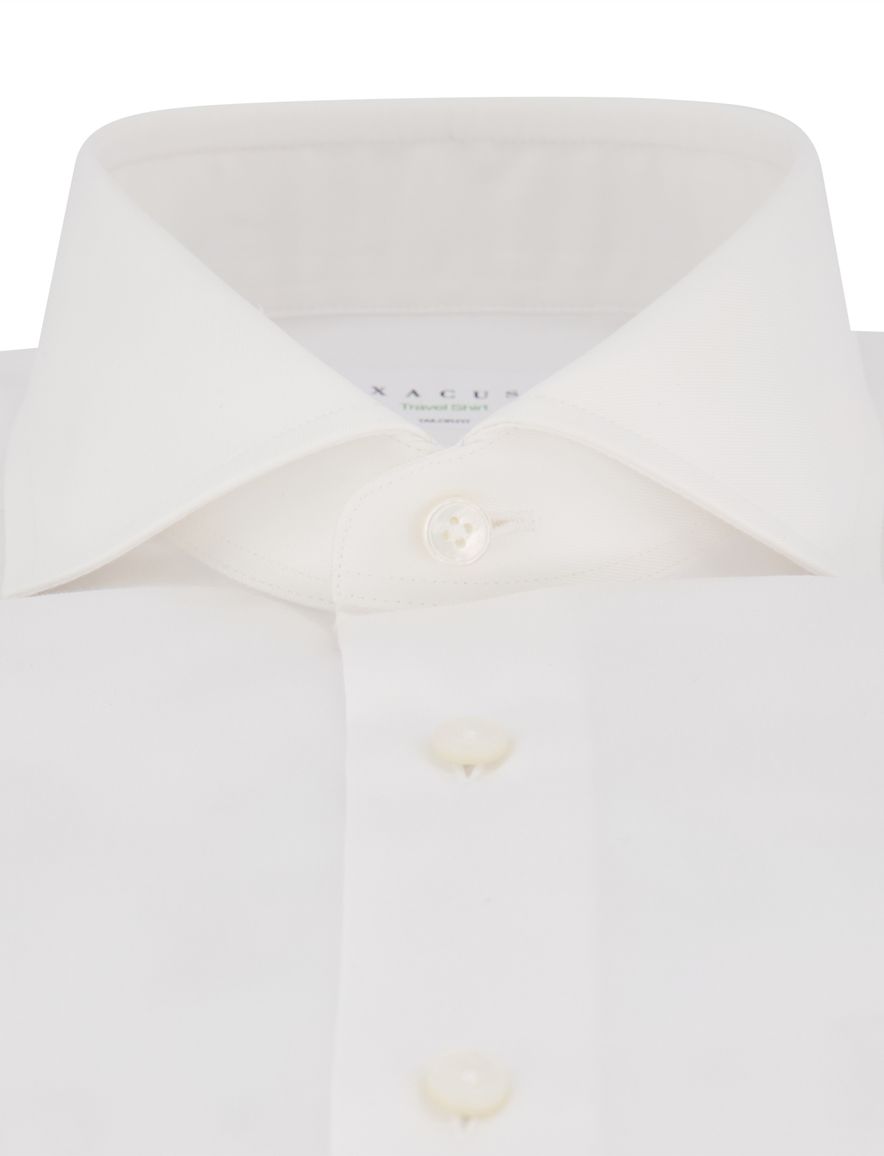 Xacus tailored fit overhemd wit katoen