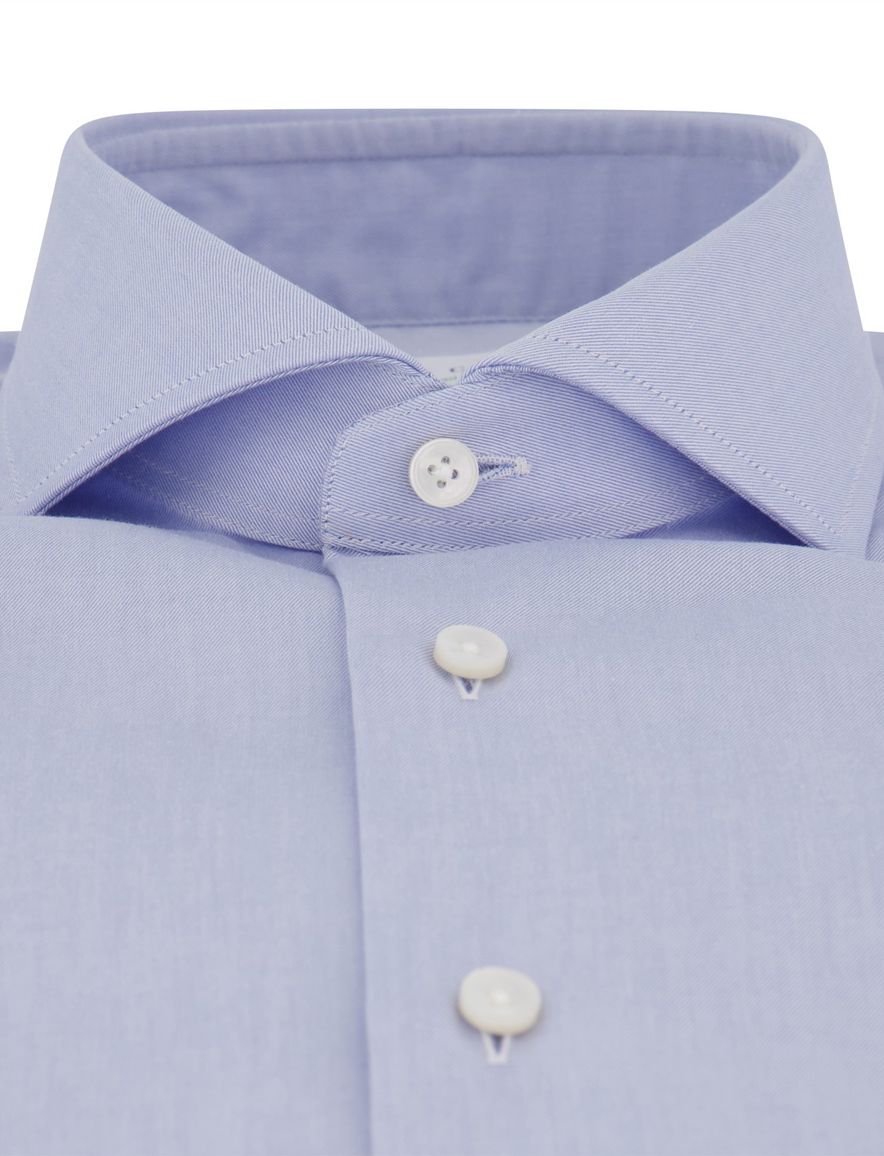 Xacus tailored fit overhemd lichtblauw katoen