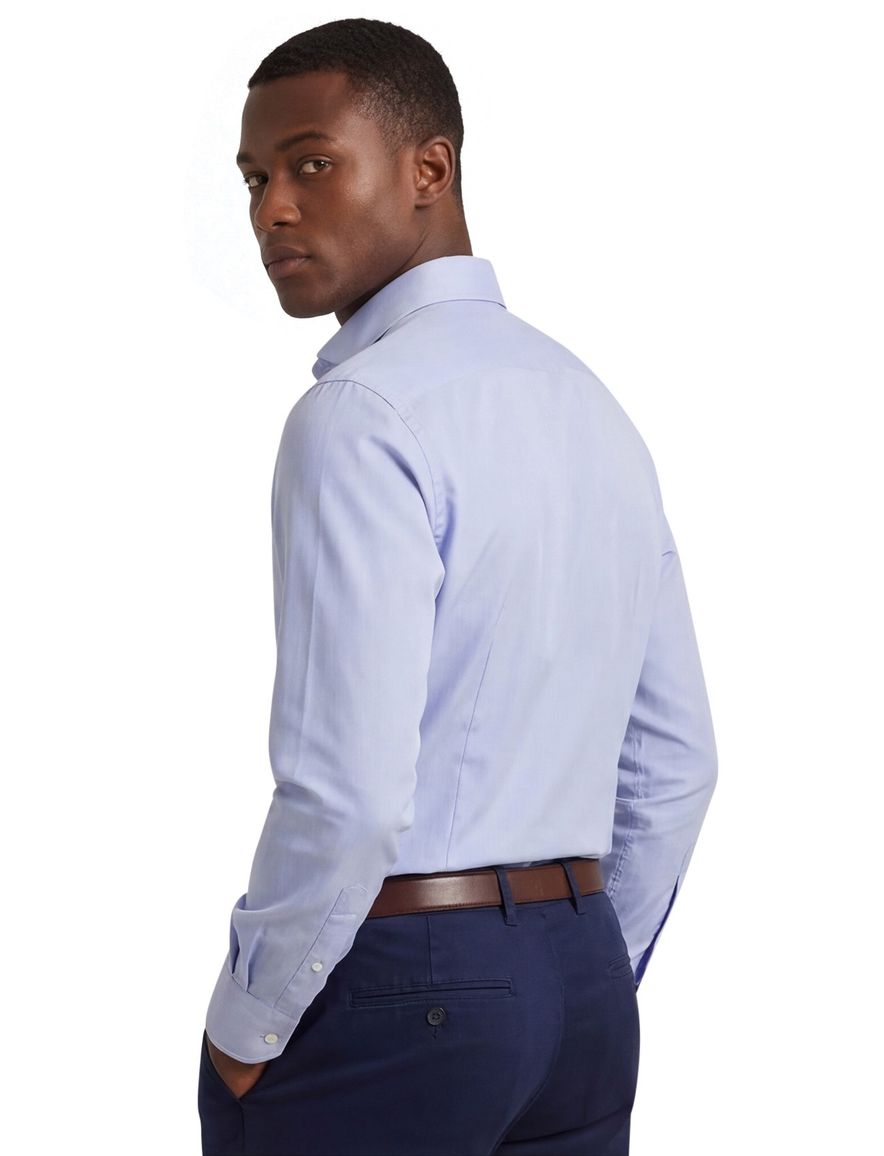 Xacus tailored fit overhemd lichtblauw katoen