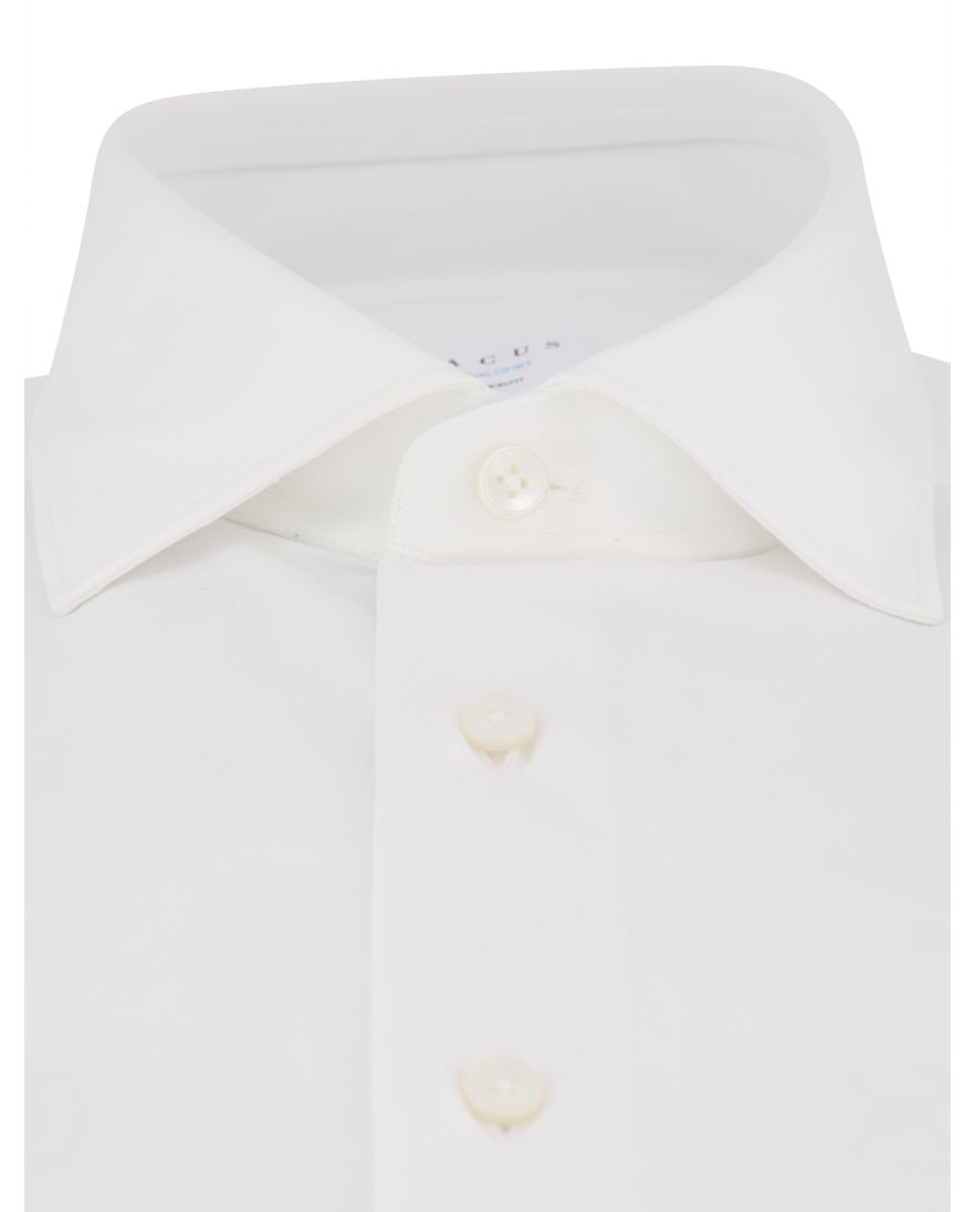 Xacus evolution fit overhemd wit effen