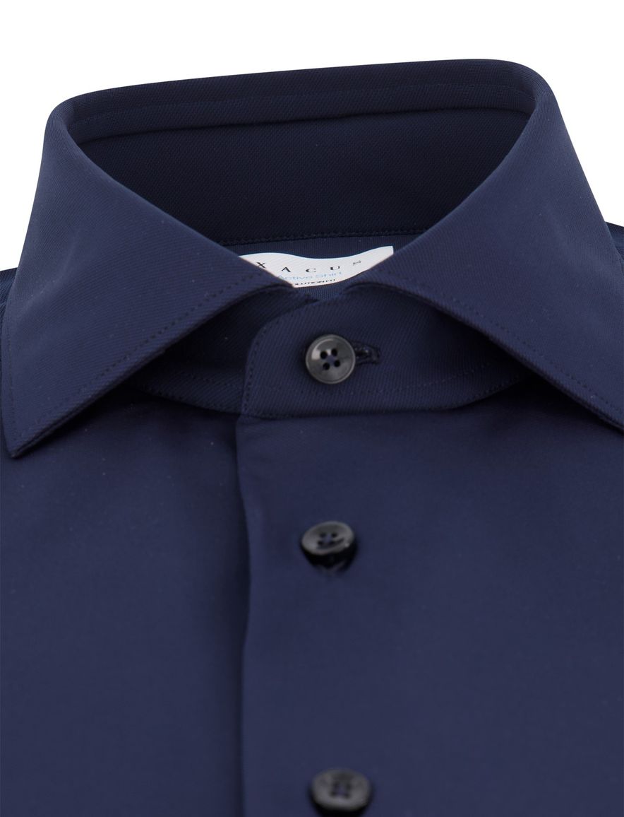 Xacus evolution fit overhemd donkerblauw