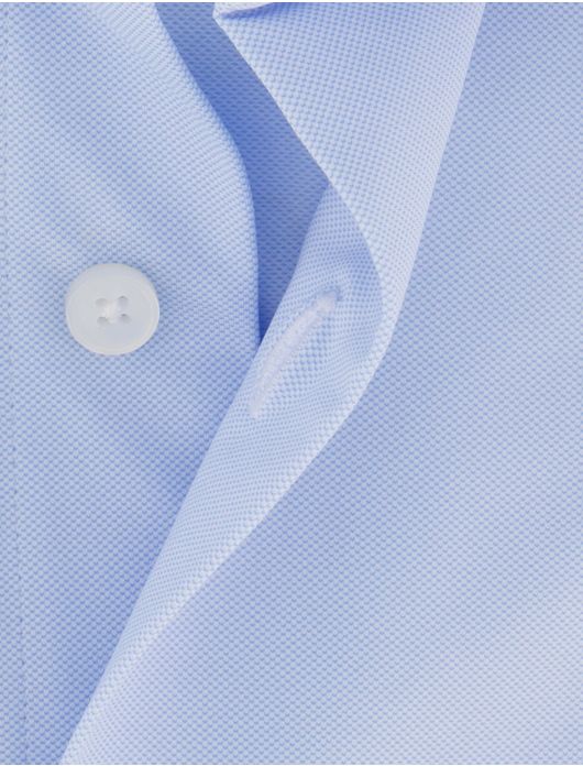 Xacus tailored fit overhemd effen lichtblauw