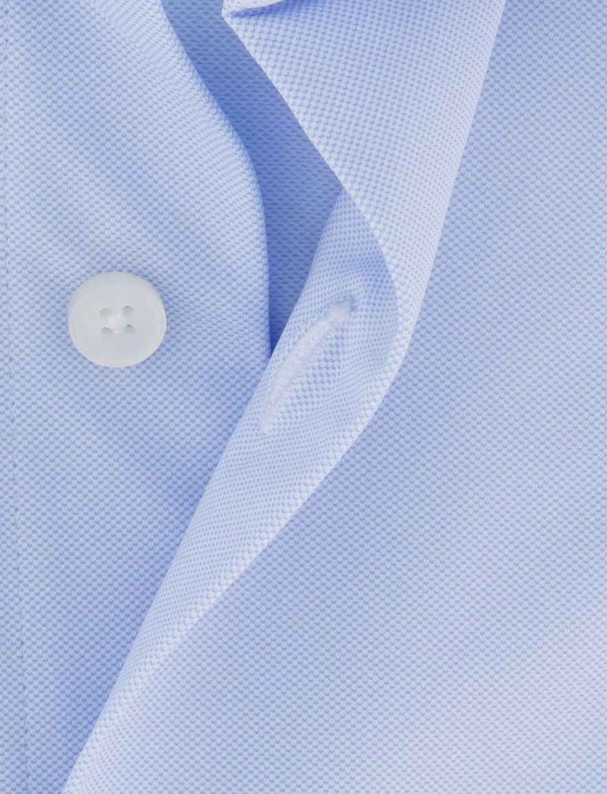 Xacus tailored fit overhemd effen lichtblauw