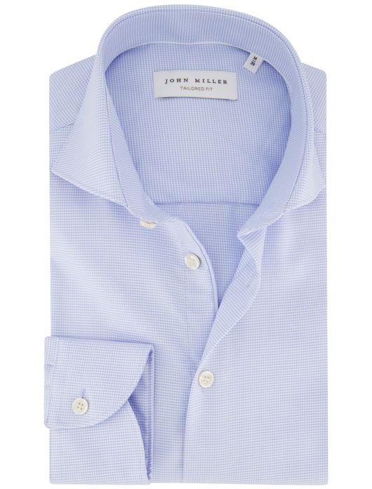 John Miller overhemd lichtblauw print