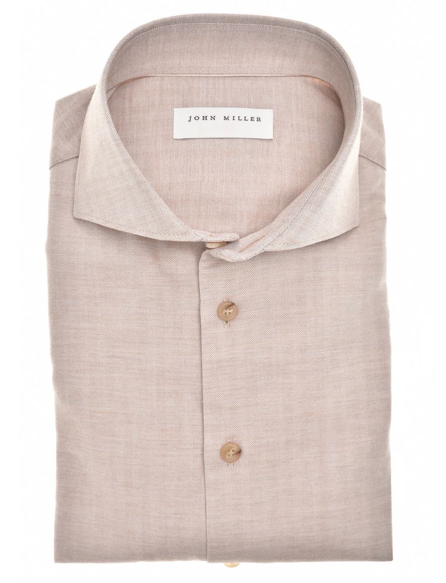 business overhemd bruin John Miller