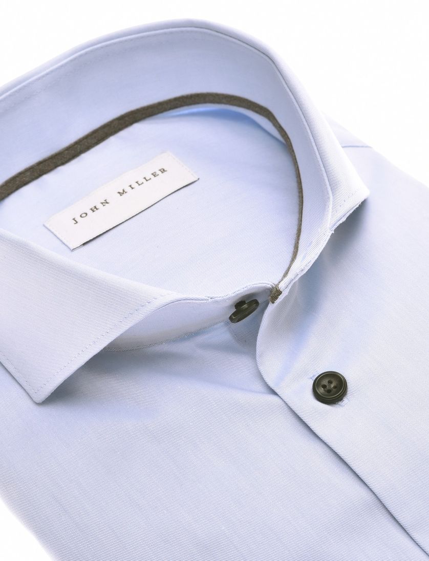 katoenen overhemd John Miller normale fit lichtblauw