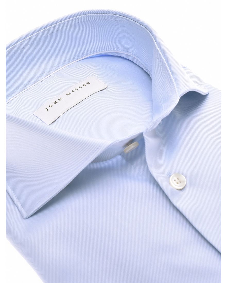 John Miller overhemd lichtblauw effen katoen