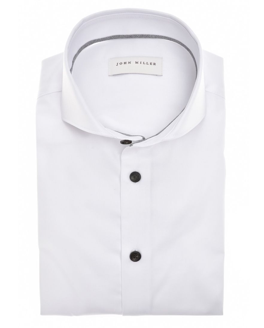 John Miller normale fit overhemd wit effen katoen cutaway
